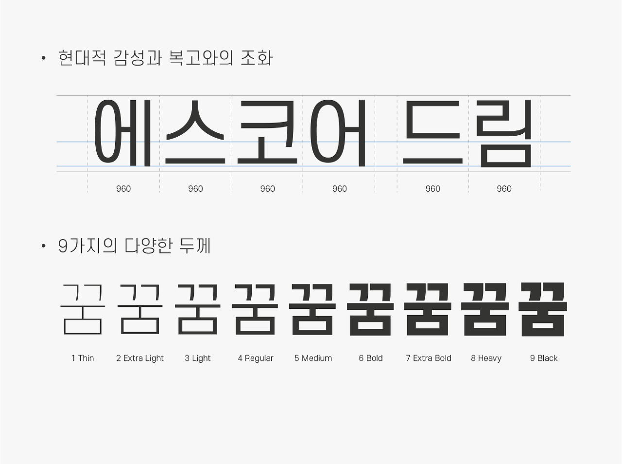 에스코어 드림 -무료 폰트 다운로드 scdream