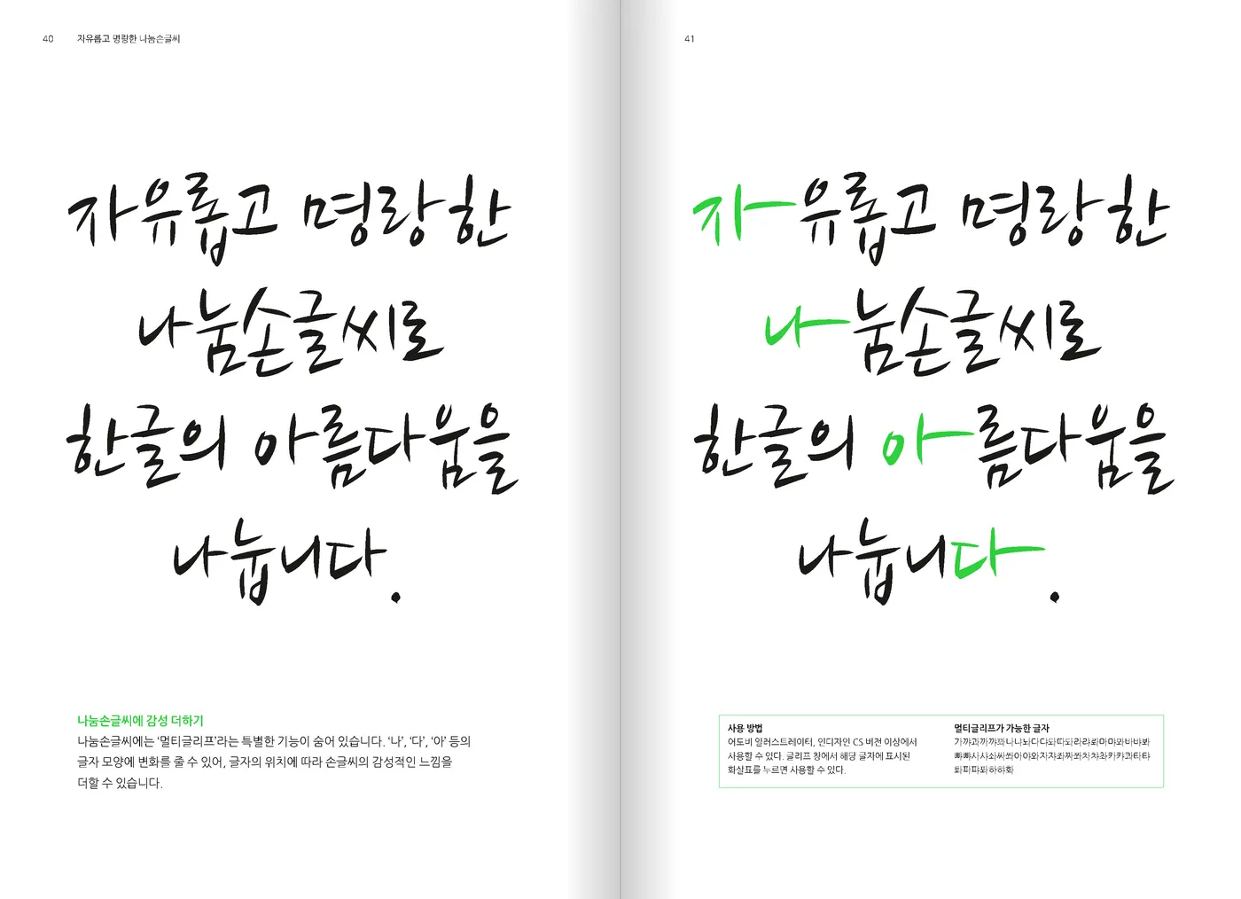 나눔고딕, 나눔명조 -서체 다운로드