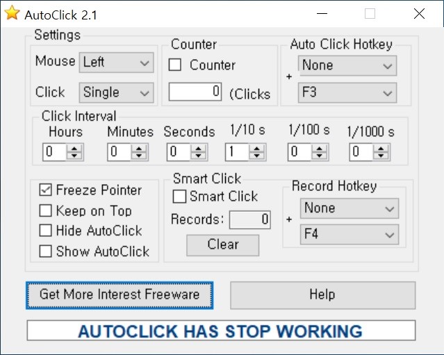 오토클릭 2.1 무료 다운로드 설치