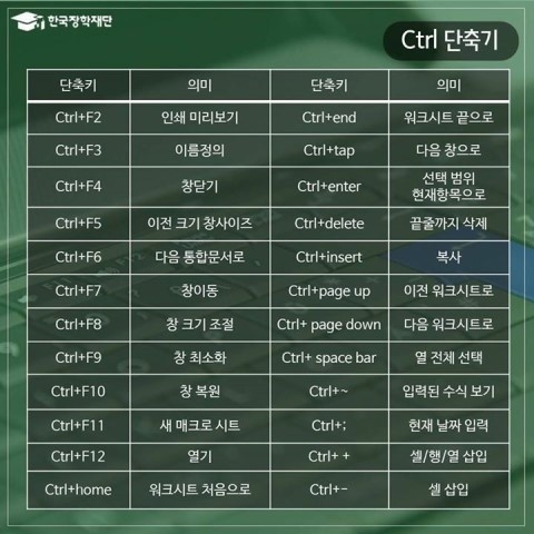 취업하면 유용한 엑셀 단축키