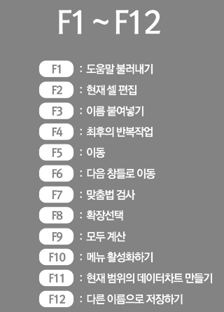 엑셀 단축키 마스터!